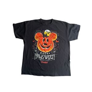 Disney Parks Kids Youth T-Shirt Pumpkin Disneyland Happy Halloween 2018 Size XL